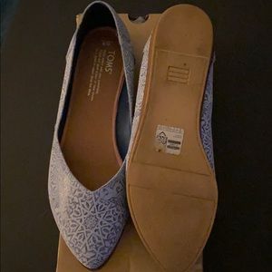 Toms Blue Mosaic Tile Print Suede